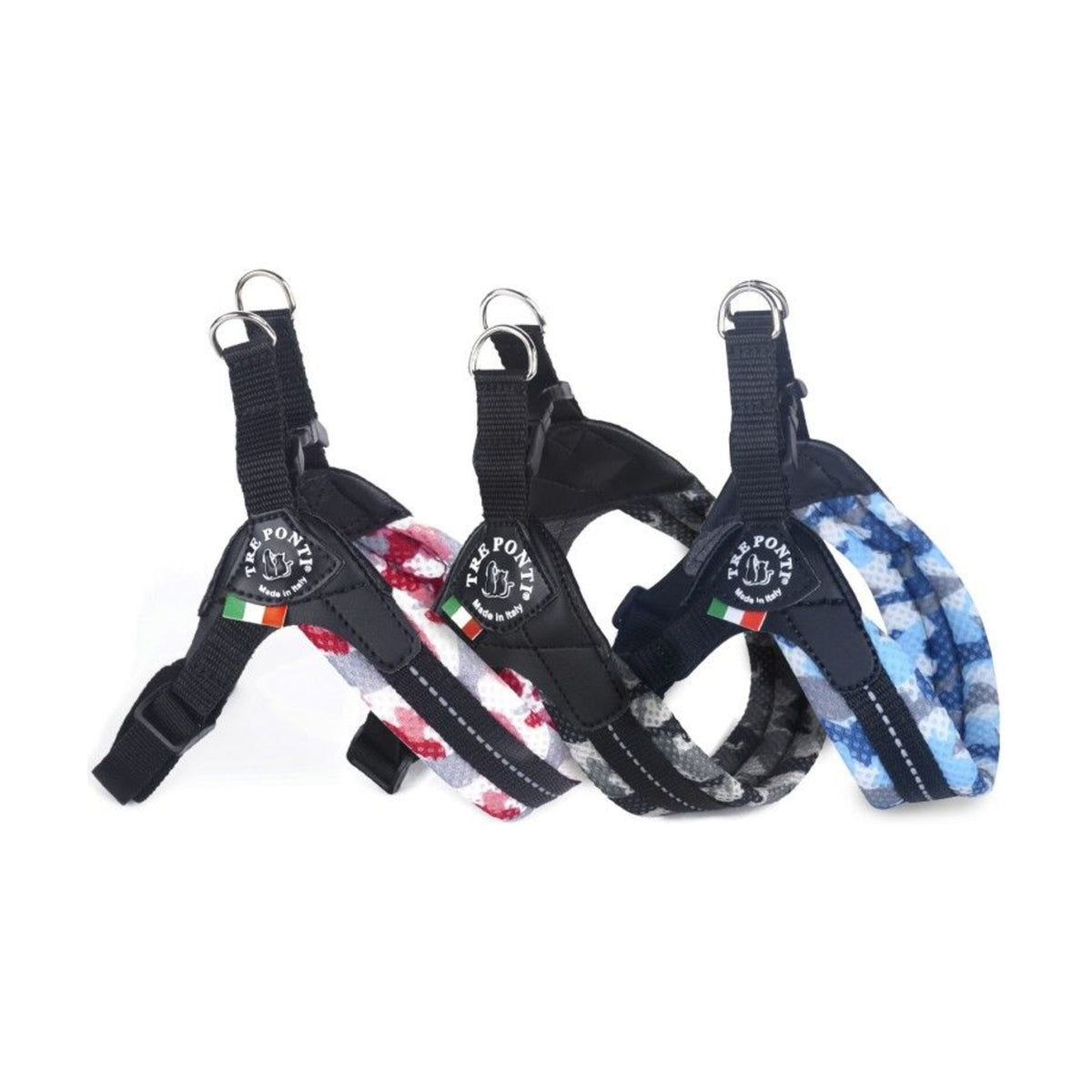 TRE PONTI Harnais Confort Camouflage – Harnais réglable à clip pour petit chien – photo 1