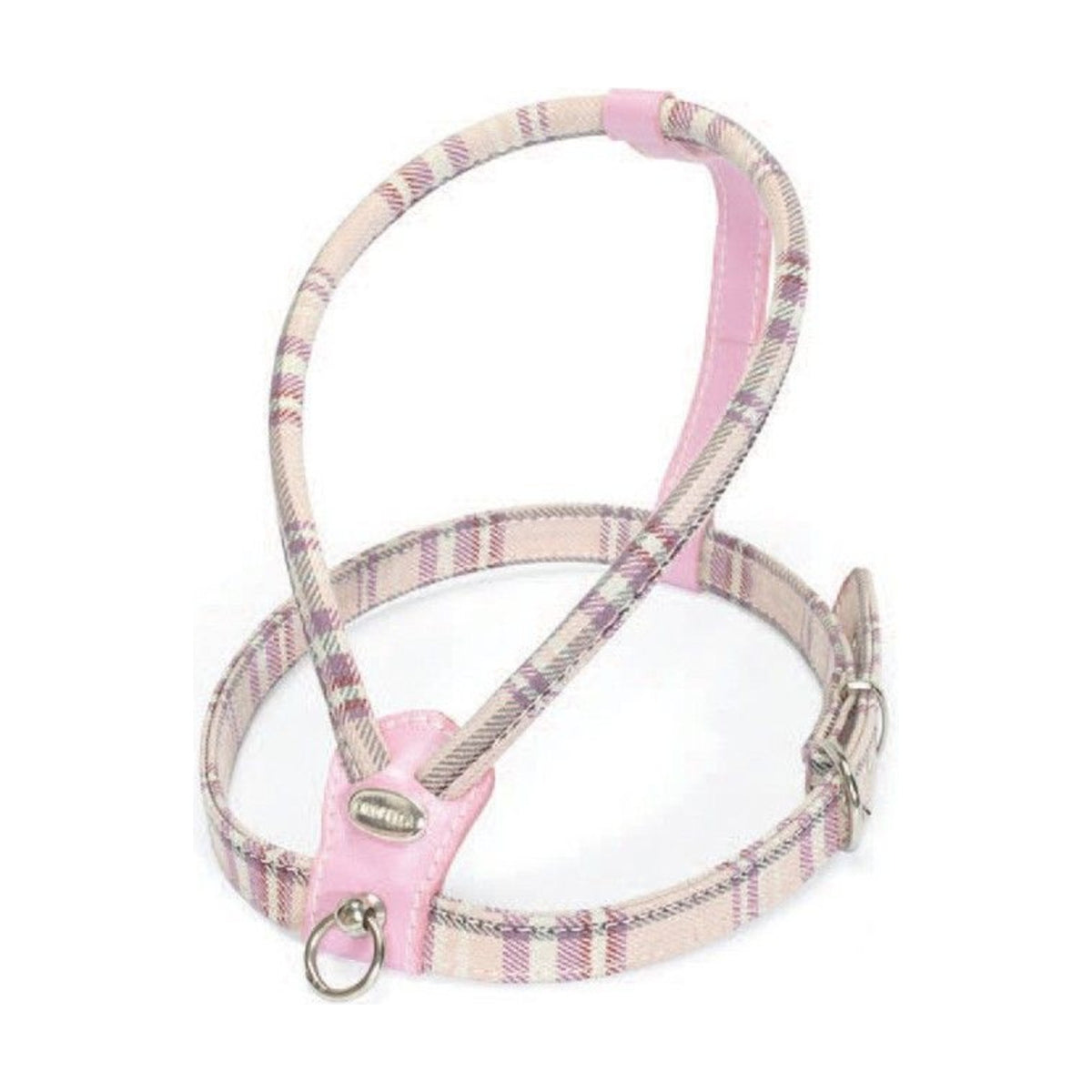 Harnais écossais rose cuir de veau
