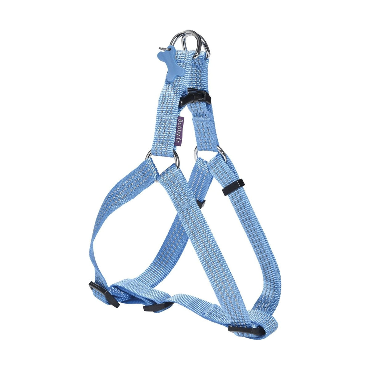 BOBBY Harnais Safe – Harnais baudrier réfléchissant pour chien, fuchsia, bleu ou lagon – photo 3