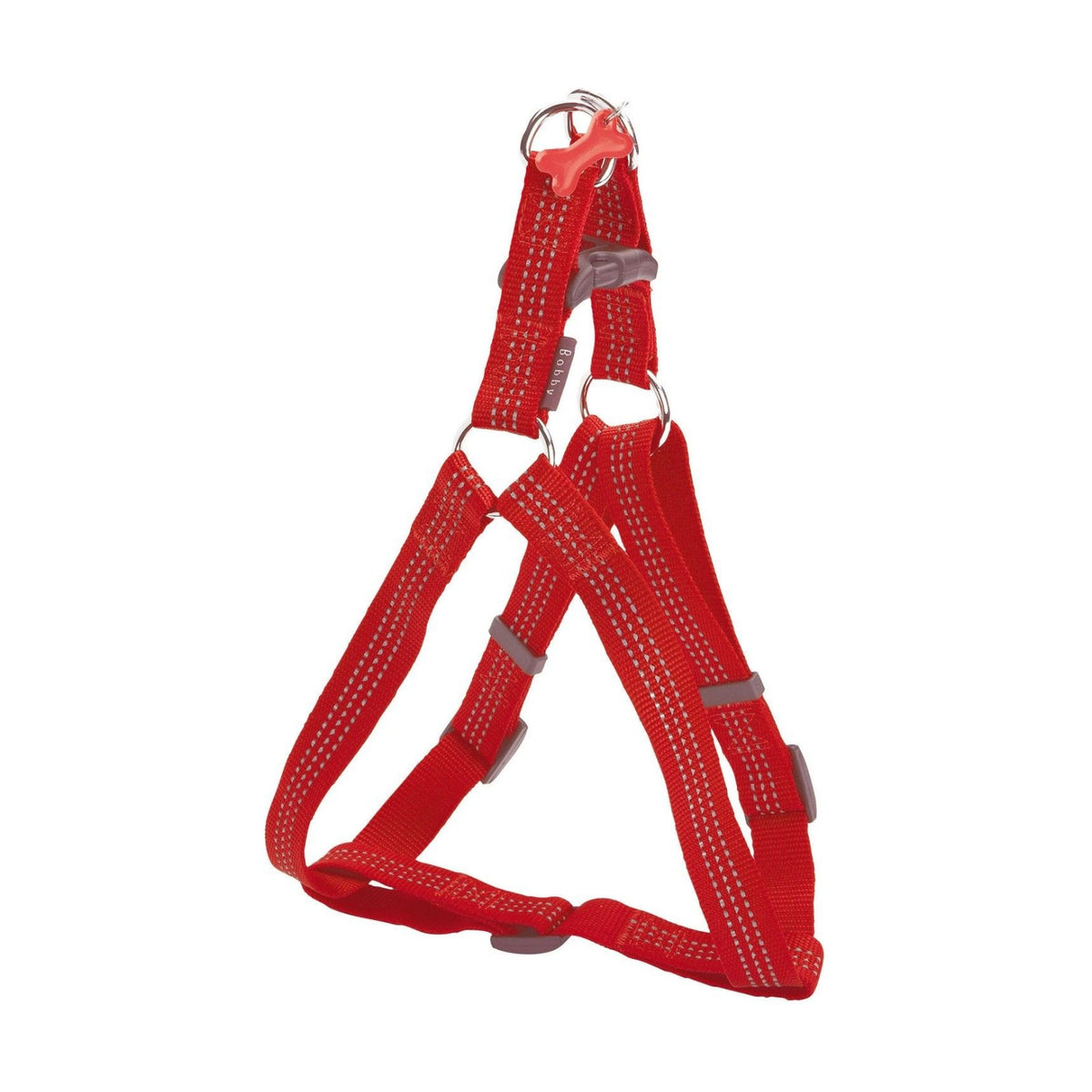 BOBBY Harnais Safe – Harnais baudrier réfléchissant pour chien, rouge ou noir – photo 2