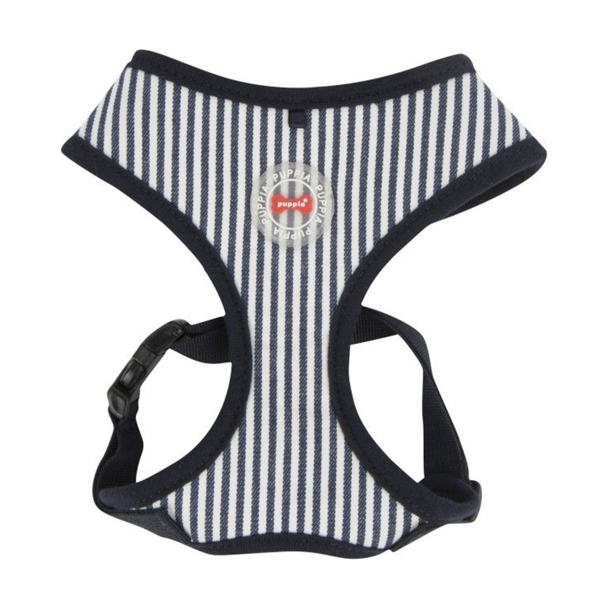 PUPPIA Harnais réglable Bobby rayé bleu – Harnais rayé pour chien – photo 1