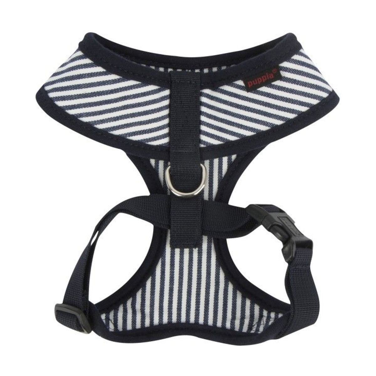 PUPPIA Harnais réglable Bobby rayé bleu – Harnais rayé pour chien – photo 2