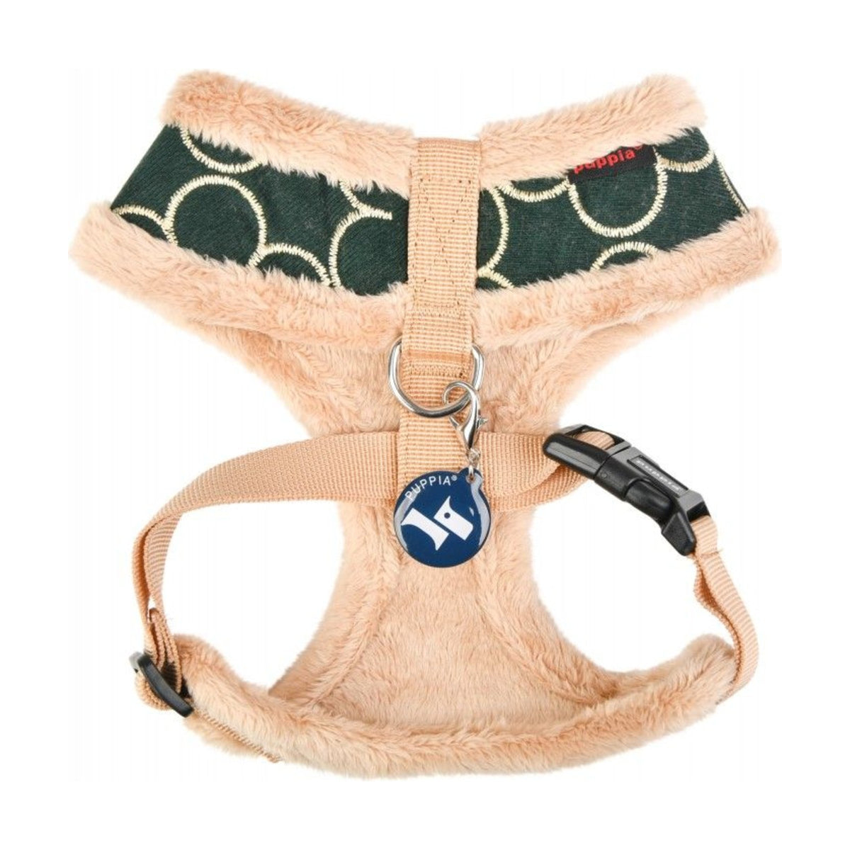 PUPPIA Harnais réglable Florent kaki – Harnais doublé fourrure pour petit chien – photo 2
