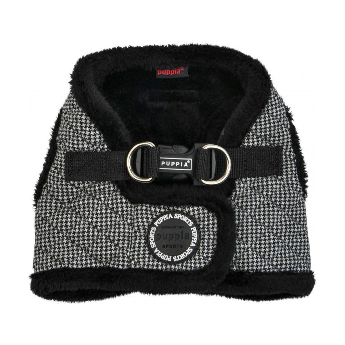 PUPPIA Harnais réglable Gaspar – Doublé fourrure pour chien, noir – photo 3