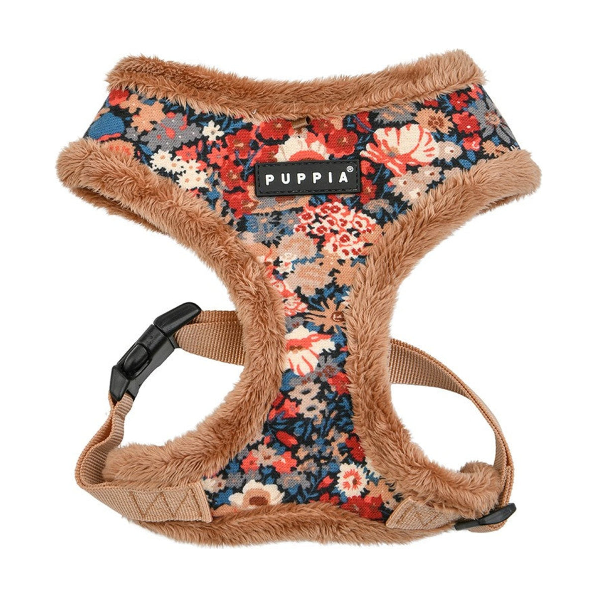 PUPPIA Harnais réglable Gianni beige – Harnais doublé fourrure pour petit chien – photo 1