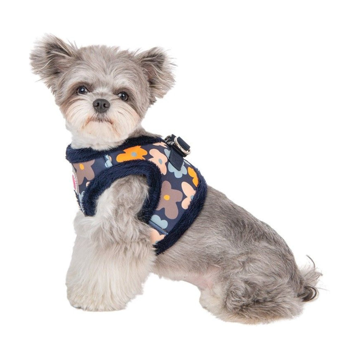 PINKAHOLIC Harnais réglable Heather – Harnais fourrure à fleurs pour chien – photo 4