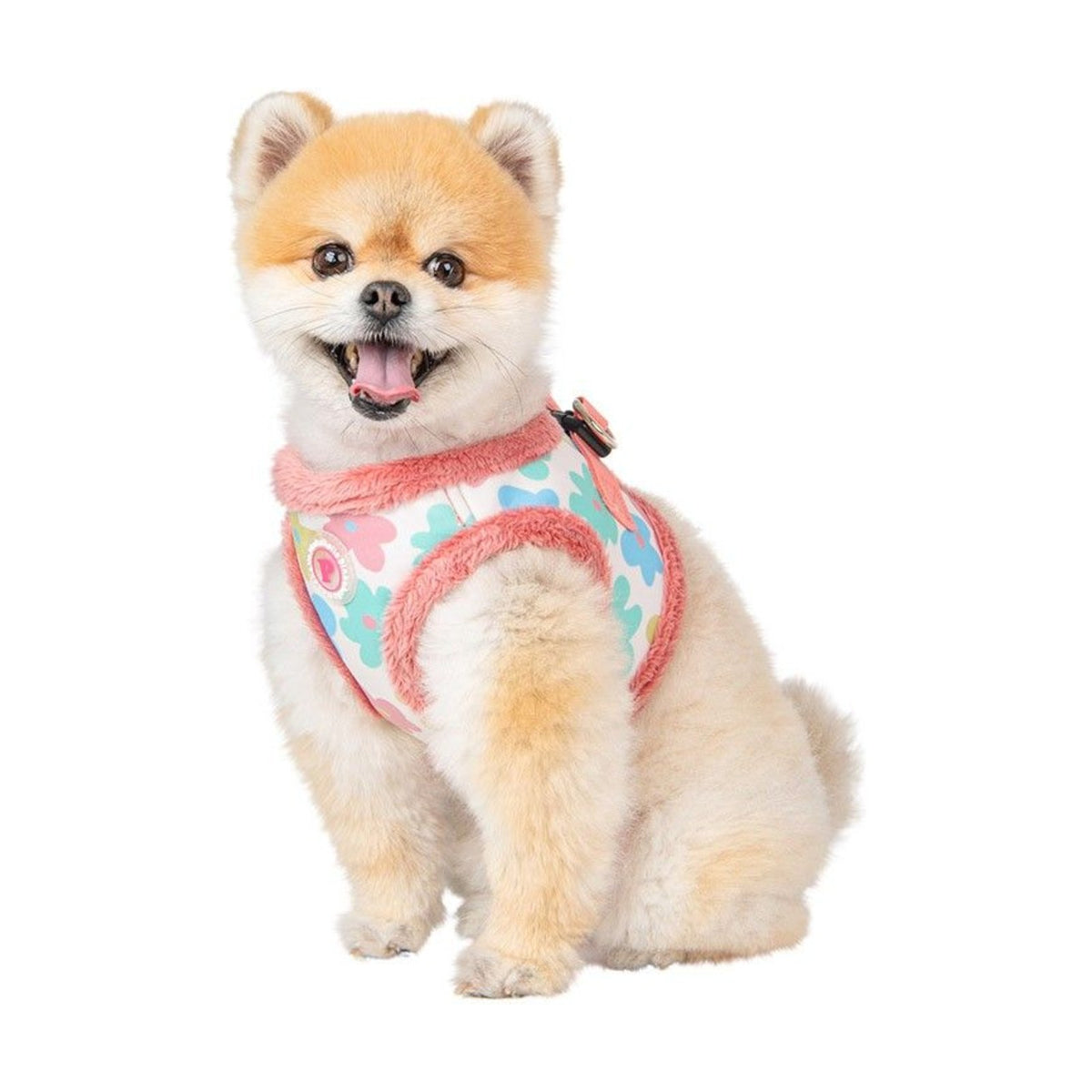 PINKAHOLIC Harnais réglable Heather – Harnais fourrure à fleurs pour chien – photo 7