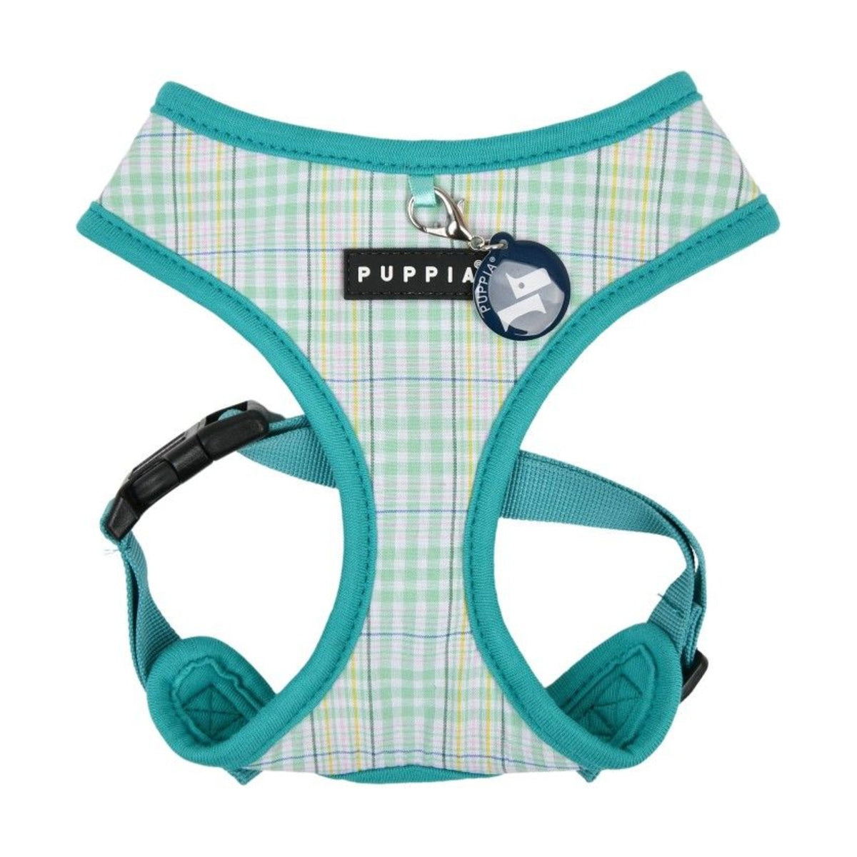 PUPPIA Harnais réglable Luke – Harnais quadrillé à liseré pour petit chien – photo 2