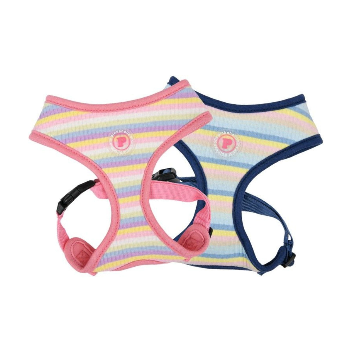 PINKAHOLIC Harnais réglable Maire – Harnais rayé arc-en-ciel pour chien – photo 1