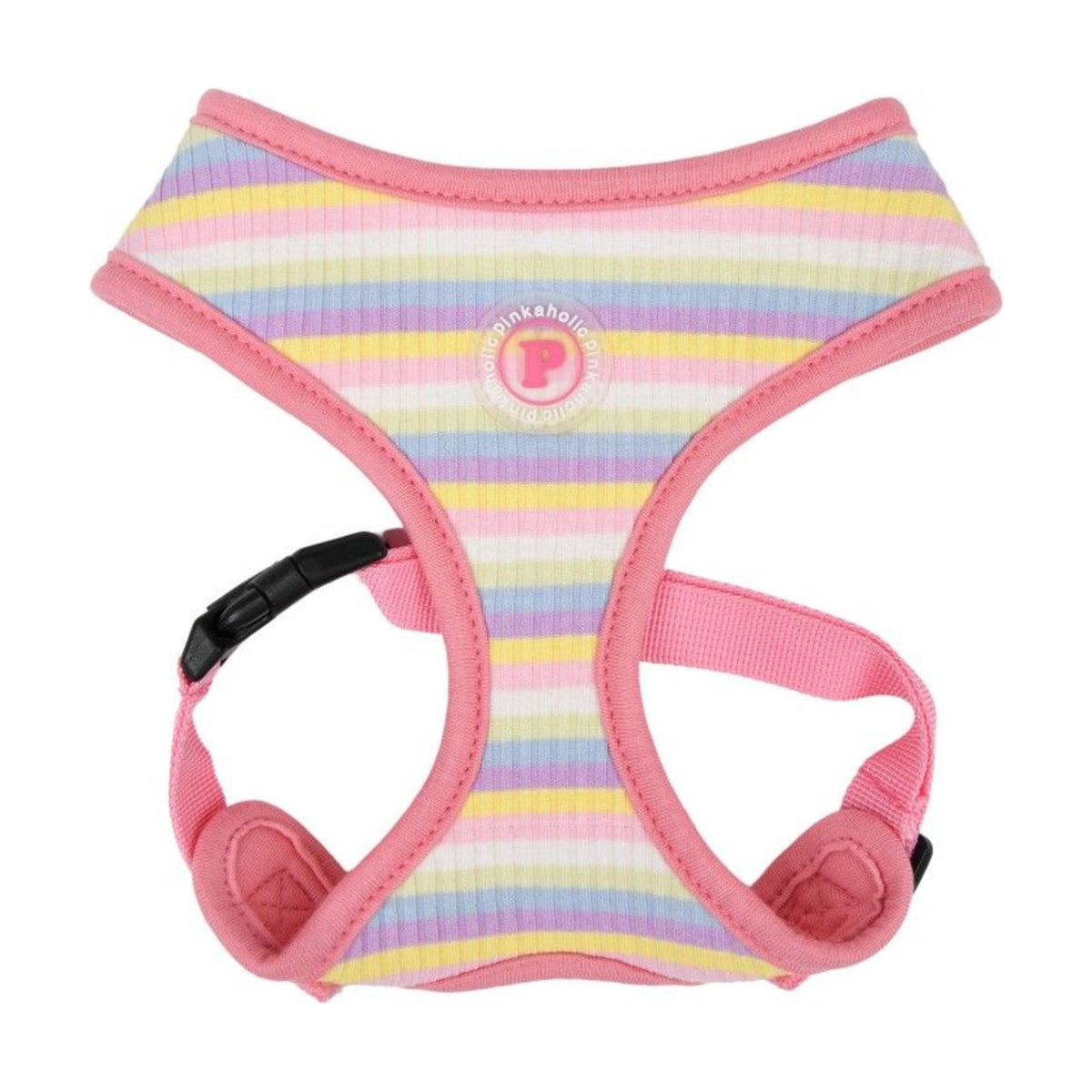 PINKAHOLIC Harnais réglable Maire – Harnais rayé arc-en-ciel pour chien – photo 2