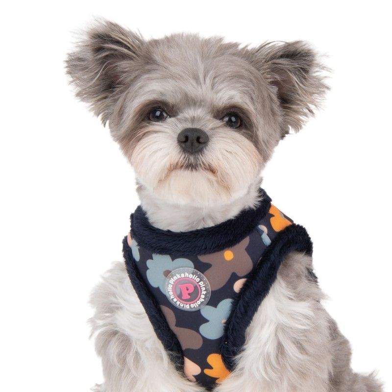 PINKAHOLIC Harnais réglable Heather – Harnais fourrure à fleurs pour chien – photo 5