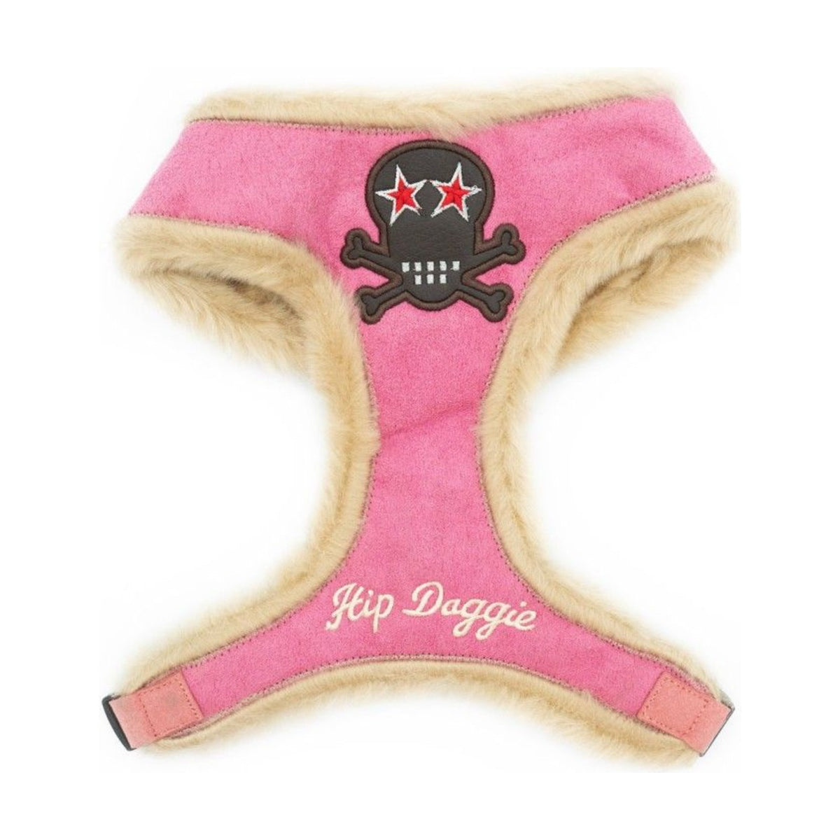 HIP DOGGIE Harnais veste rose fourré à broderie pirate pour chien – photo 1