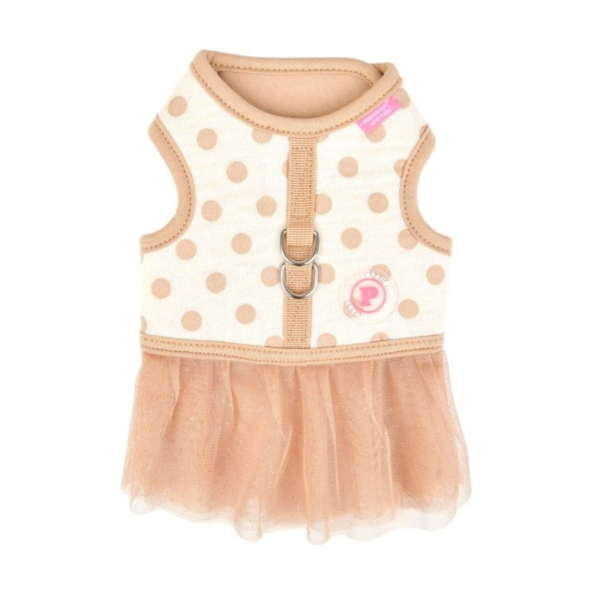 PINKAHOLIC Harnais veste à jupe Ida – Harnais robe à pois pour petit chien – photo 2