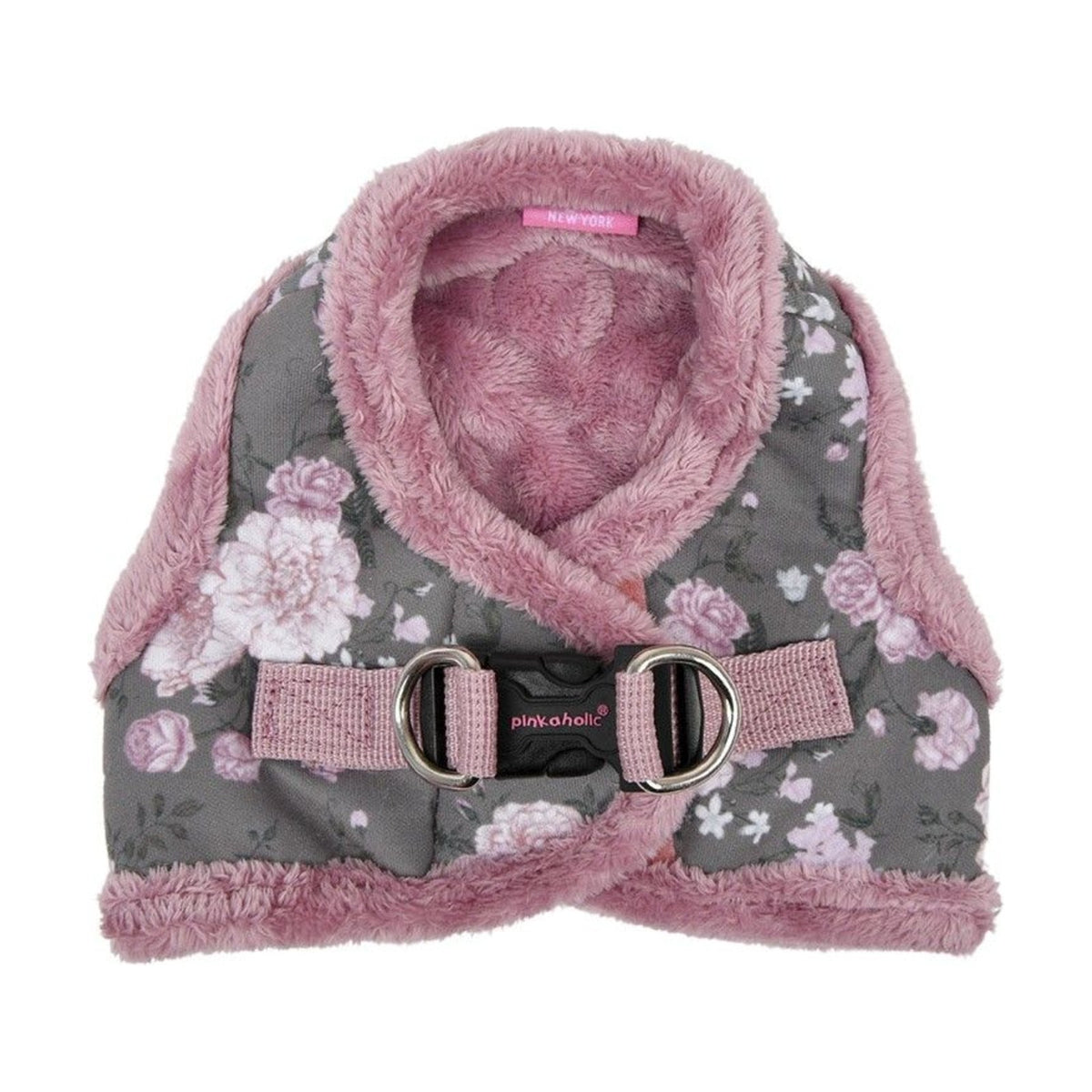 PINKAHOLIC Harnais veste Calla – Harnais fourrure à fleurs pour petit chien – photo 4
