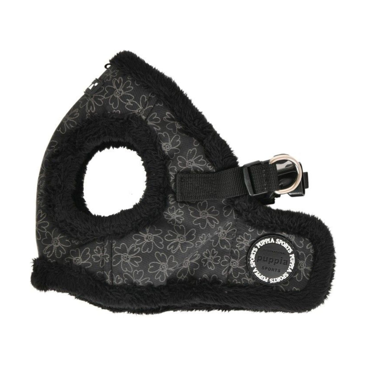 PUPPIA Harnais veste Hepatica noir – Harnais doublé fourrure pour petit chien – photo 2