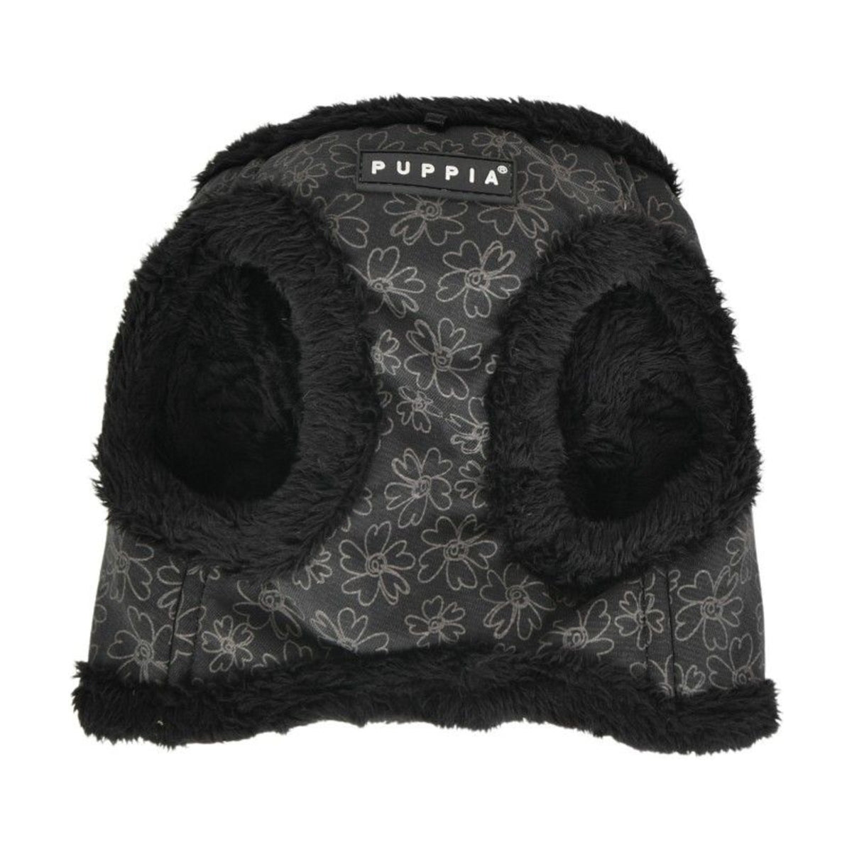 PUPPIA Harnais veste Hepatica noir – Harnais doublé fourrure pour petit chien – photo 3