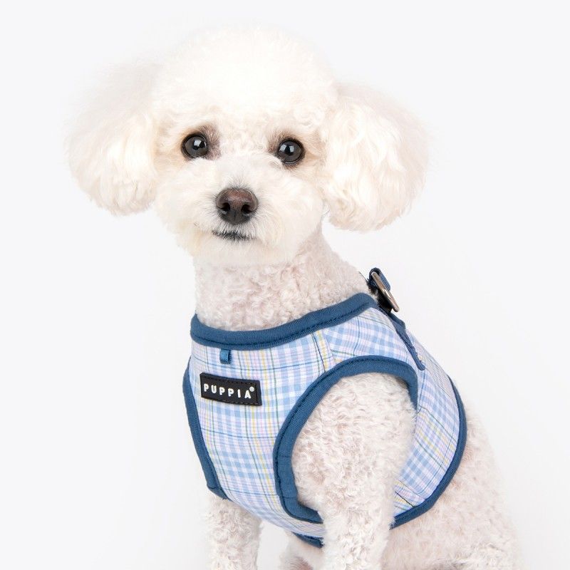 PUPPIA Harnais veste Luke – Harnais quadrillé à liseré pour chien – photo 5
