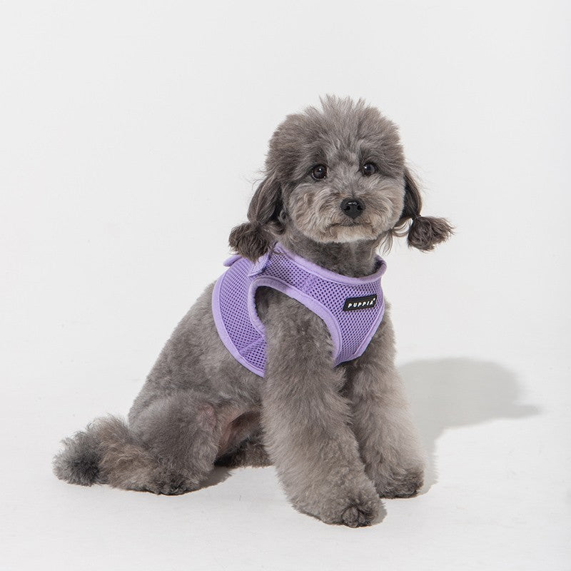 PUPPIA Harnais veste Soft violet – Harnais uni du quotidien pour petit chien – photo 4