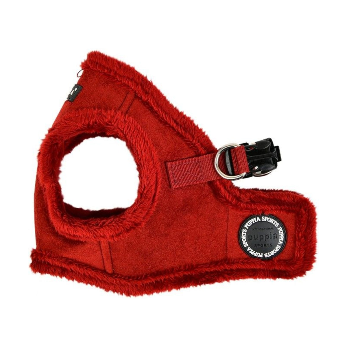 PUPPIA Harnais veste Terry – Harnais doublé fourrure pour petit chien, bordeaux – photo 1