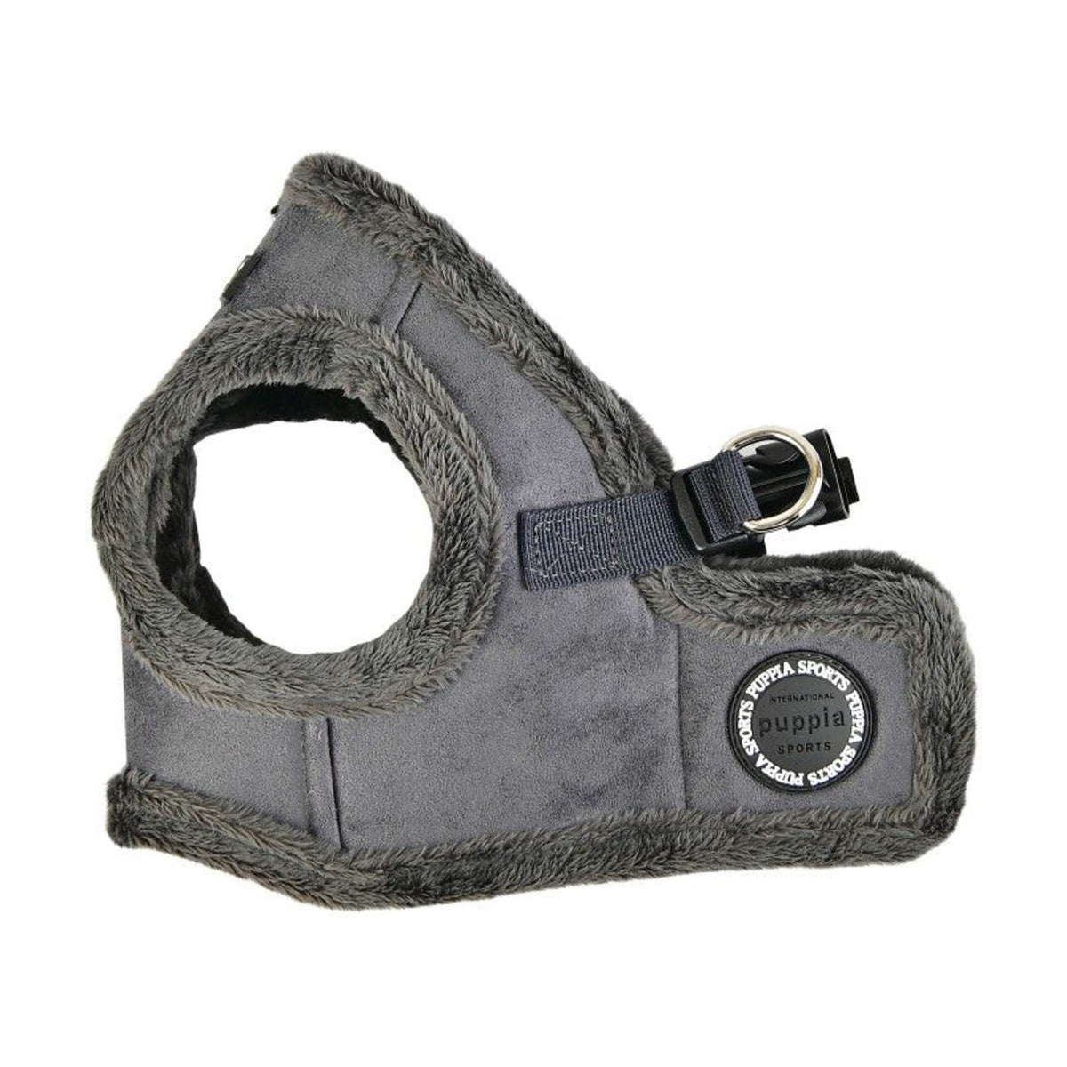 PUPPIA Harnais veste Terry – Harnais doublé fourrure pour petit chien, gris – photo 1