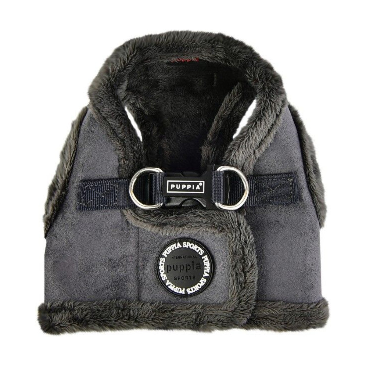 PUPPIA Harnais veste Terry – Harnais doublé fourrure pour petit chien, gris – photo 2