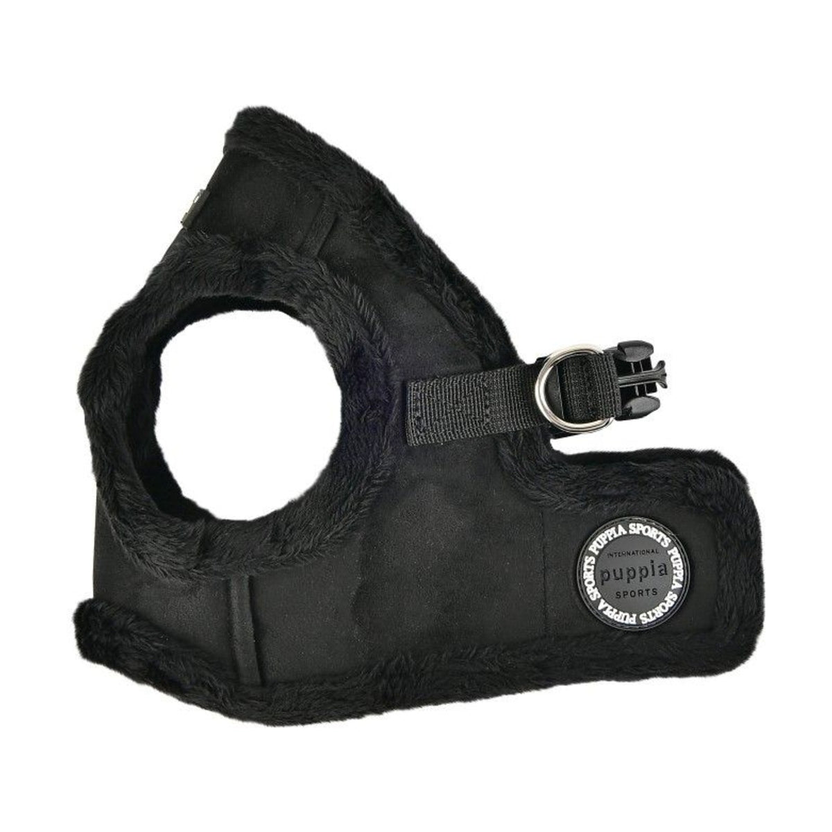 PUPPIA Harnais veste Terry – Harnais doublé fourrure pour petit chien, noir – photo 2