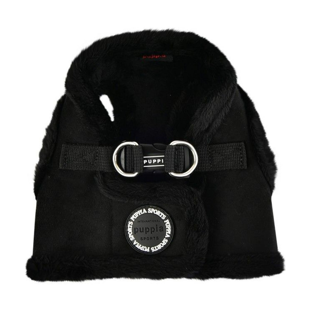 PUPPIA Harnais veste Terry – Harnais doublé fourrure pour petit chien, noir – photo 3