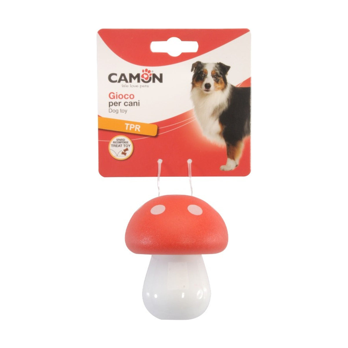 CAMON Champignon – Jouet distributeur de friandises en TPR pour chien – photo 3