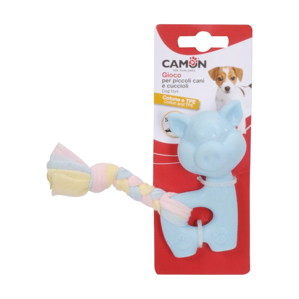 CAMON Animal sonore à tresse – Jouet en TPE pour chiot – photo 3