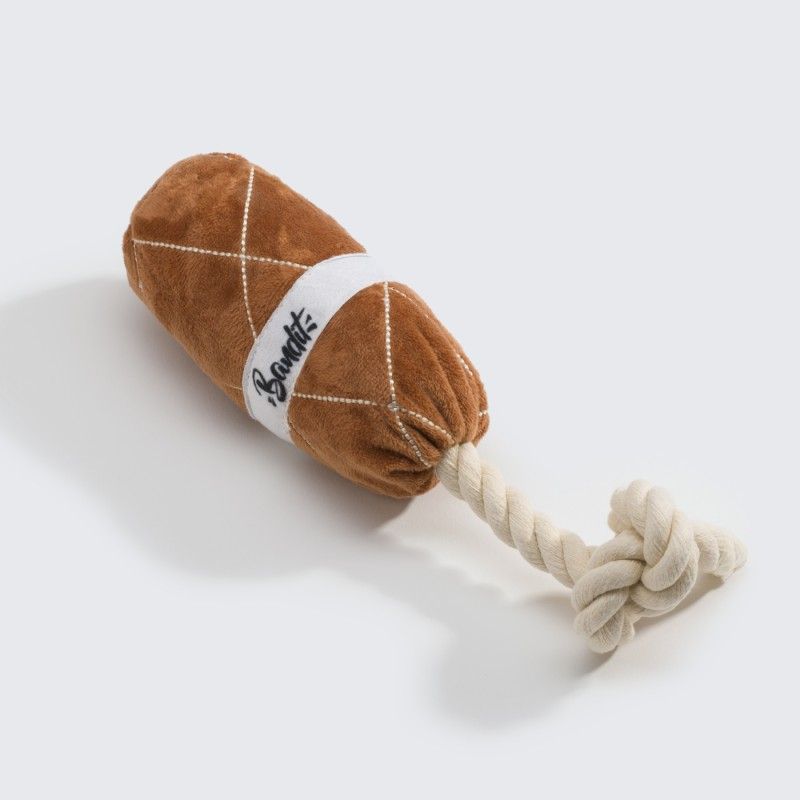 BANDIT Pique-nique – Peluche saucisson ou tomate pour chien – photo 1
