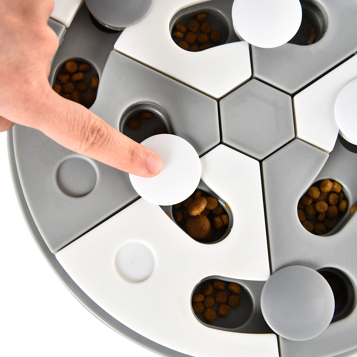 OHANA Jouet de réflexion – Puzzle à friandises rond pour chien – photo 3