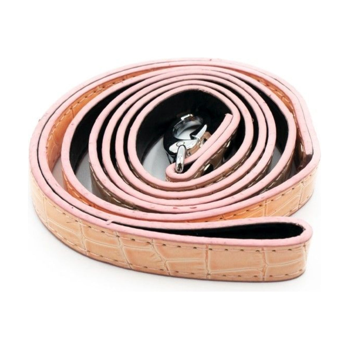 Laisse en cuir aspect croco pour chien – 120 cm – photo 1