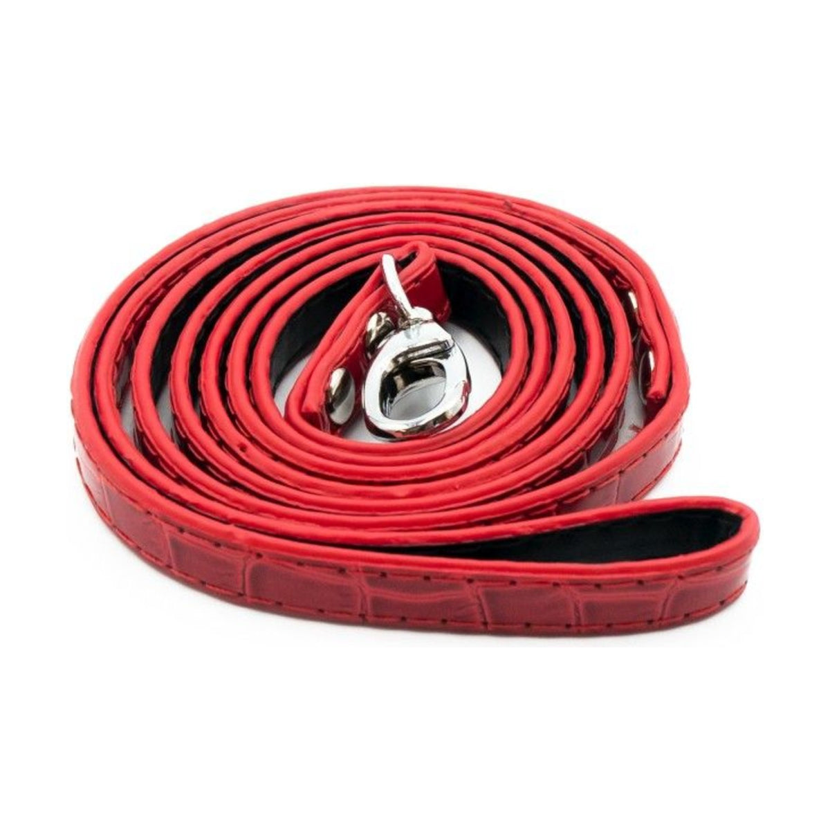 Laisse en cuir aspect croco pour chien – 120 cm – photo 2