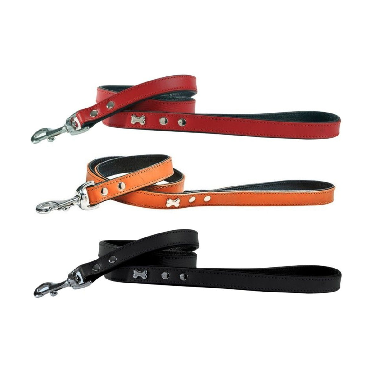 BOBBY Laisse cuir souple motif os – Laisse 1 m pour chien – photo 1
