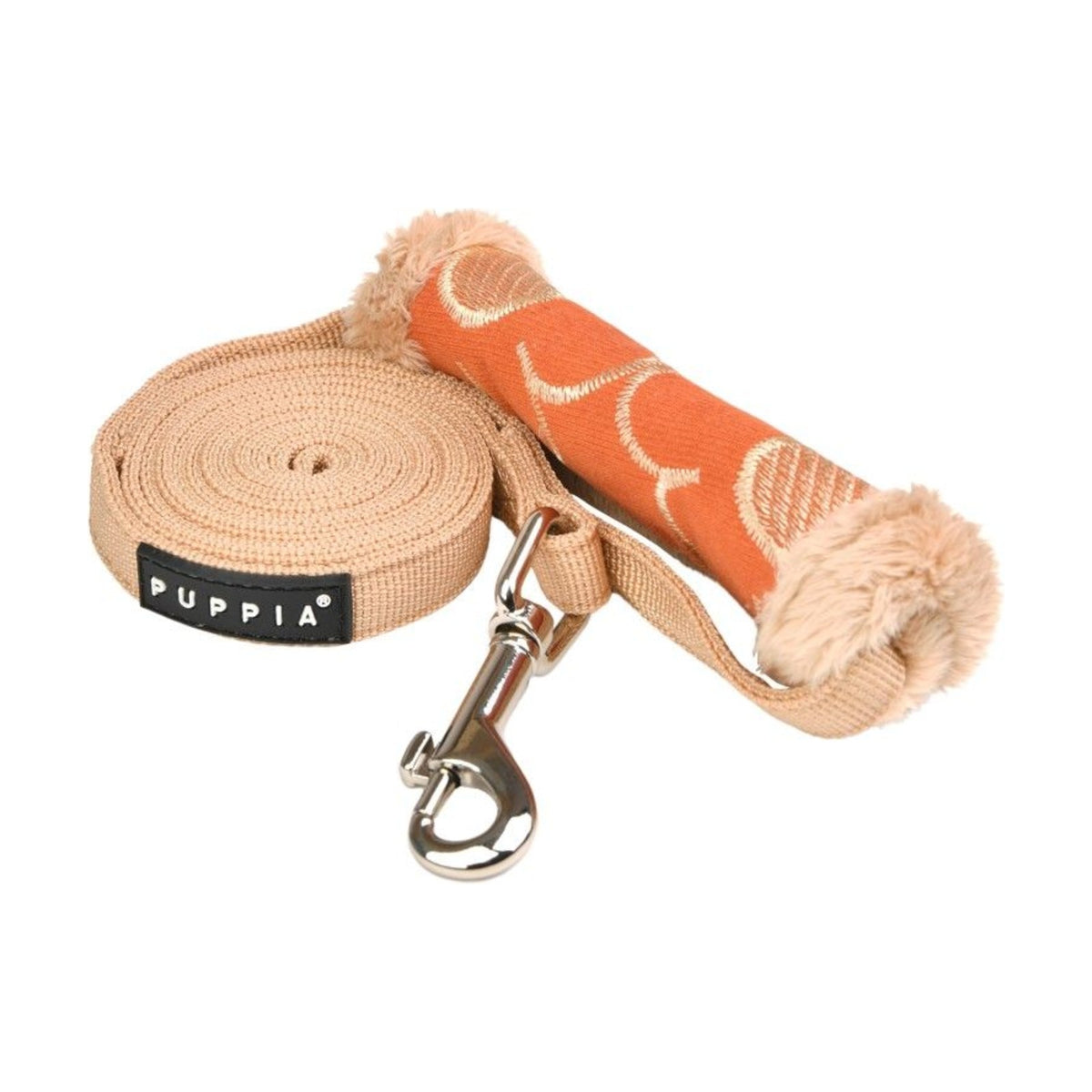 PUPPIA Laisse Florent orange – Laisse doublée 2 m pour chien – photo 1