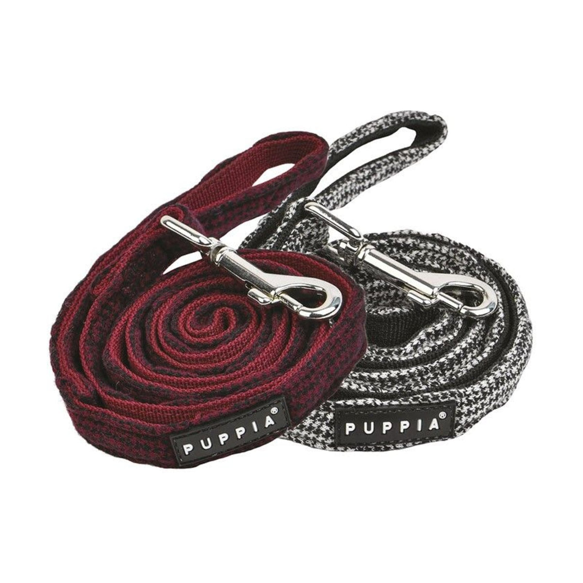 PUPPIA Laisse Gaspar – Laisse doublée pied-de-poule pour petit chien – photo 1