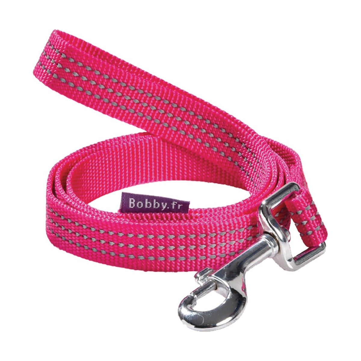BOBBY Laisse Safe – Laisse réfléchissante en nylon pour chien 1 m, fuchsia, bleu ou lagon – photo 2
