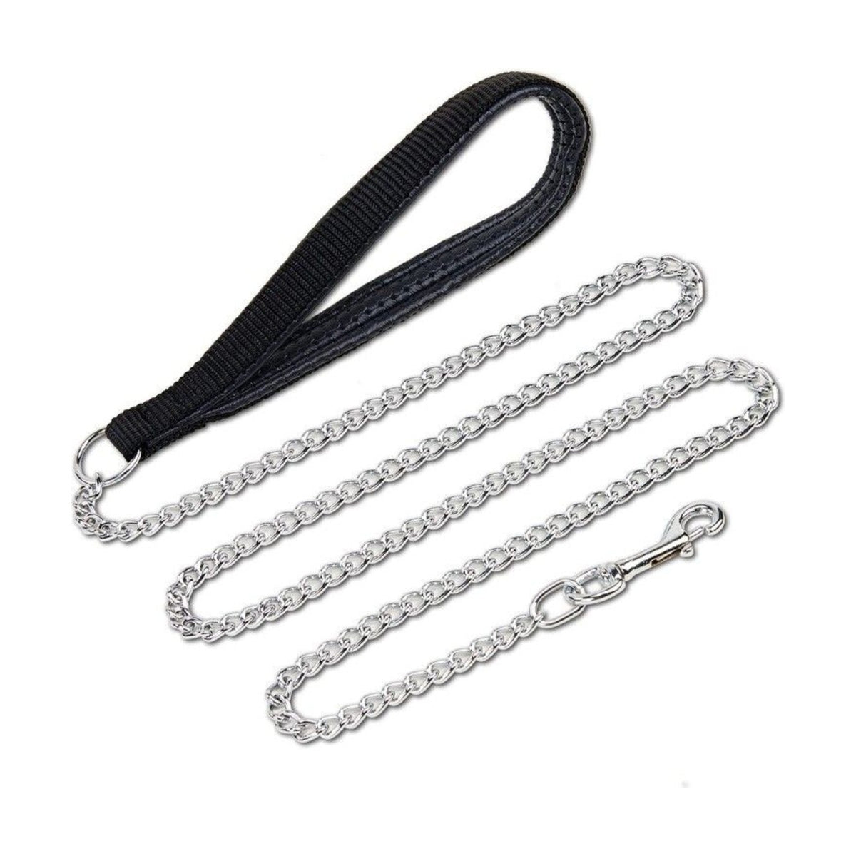 CAMON Laisse chaîne en métal avec poignée nylon – Laisse 85 cm pour chien – photo 1