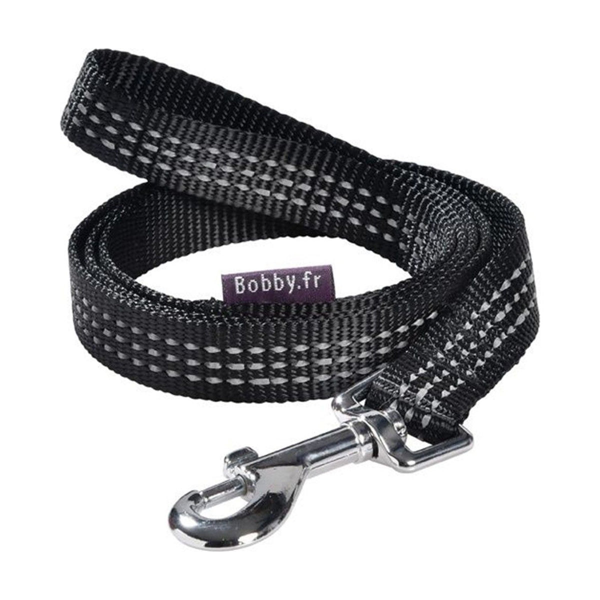 BOBBY Laisse Safe – Laisse réfléchissante en nylon pour chien 1 m, noir ou rouge – photo 2