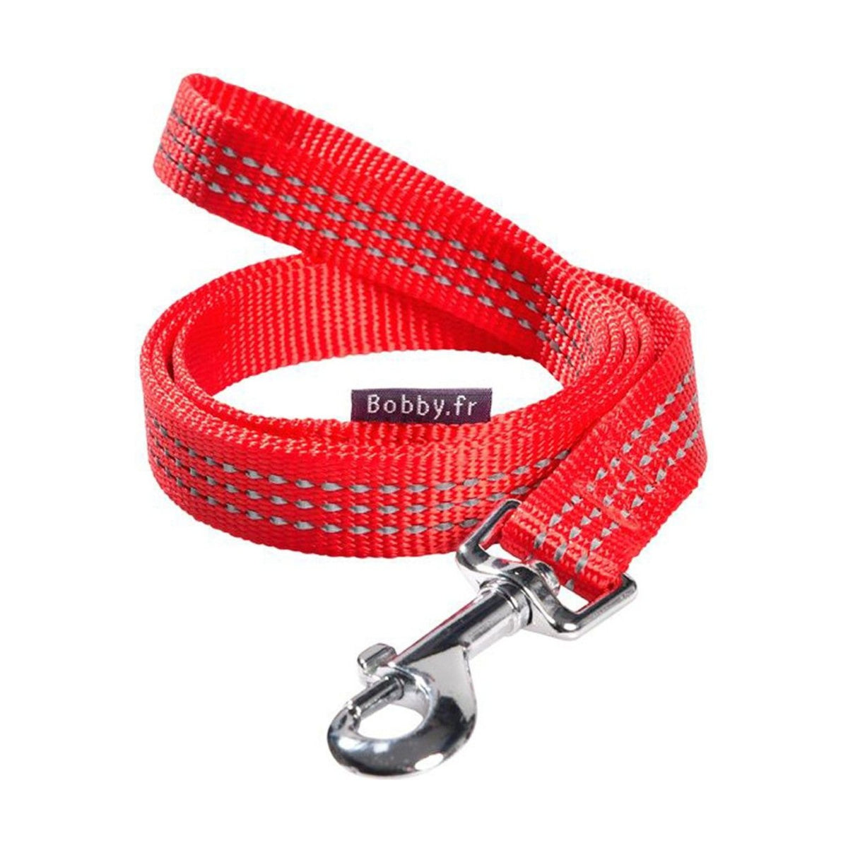 BOBBY Laisse Safe – Laisse réfléchissante en nylon pour chien 1 m, noir ou rouge – photo 3
