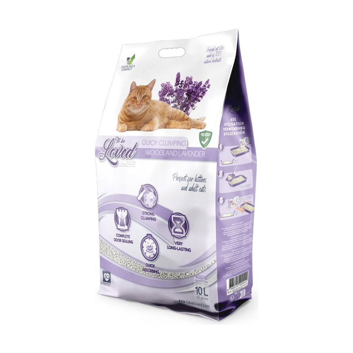 TOBELOVED Litière agglomérante Lavande – Litière bentonite pour chat – photo 1