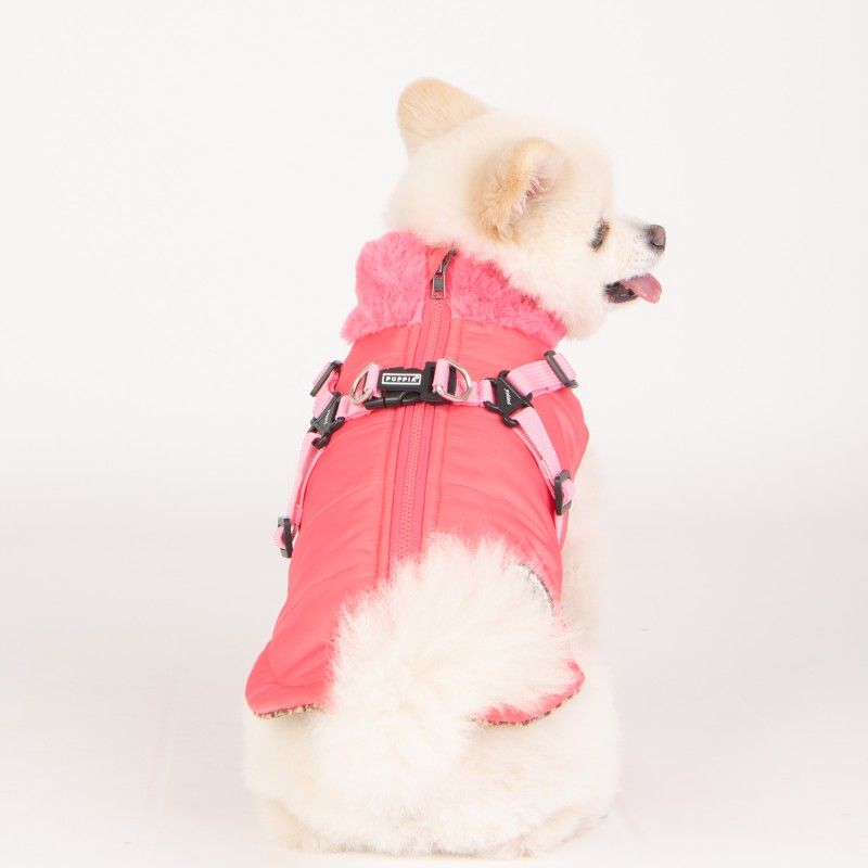 PUPPIA Manteau Donavan – Manteau imperméable pour chien avec harnais intégré, s - dos 17/19 cm, poitrail 32/34 cm, cou 22/23 cm, m - dos 24/26 cm, poitrail 38/42 cm, cou 25/27 cm ou l - dos 27/29 cm, poitrail 44/48 cm, cou 29/31 cm – photo 4