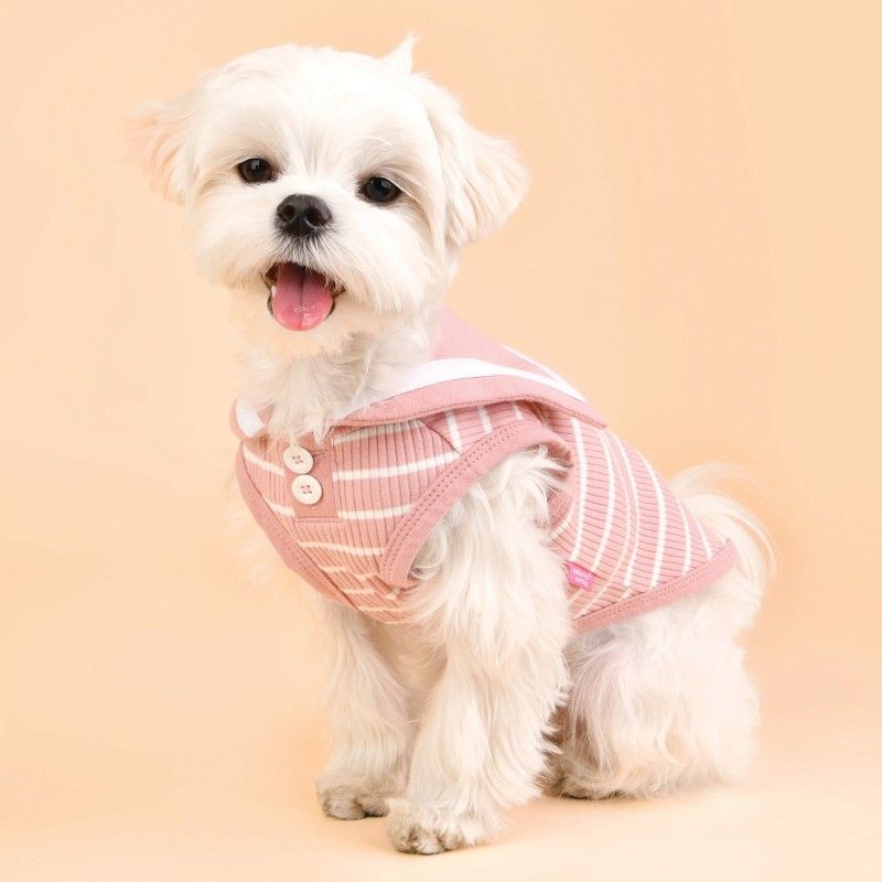 PINKAHOLIC T-shirt Cordelia – T-shirt marinière à col marin pour chien – photo 8