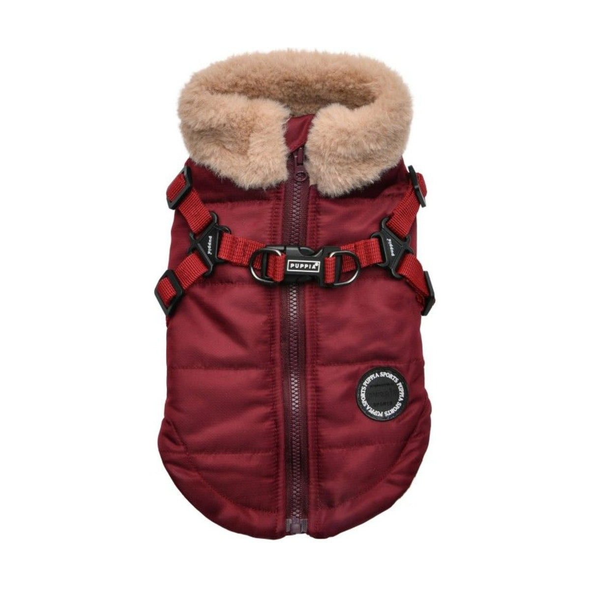 PUPPIA Manteau Donavan – Manteau imperméable pour chien avec harnais intégré, s - dos 17/19 cm, poitrail 32/34 cm, cou 22/23 cm, m - dos 24/26 cm, poitrail 38/42 cm, cou 25/27 cm ou l - dos 27/29 cm, poitrail 44/48 cm, cou 29/31 cm – photo 1