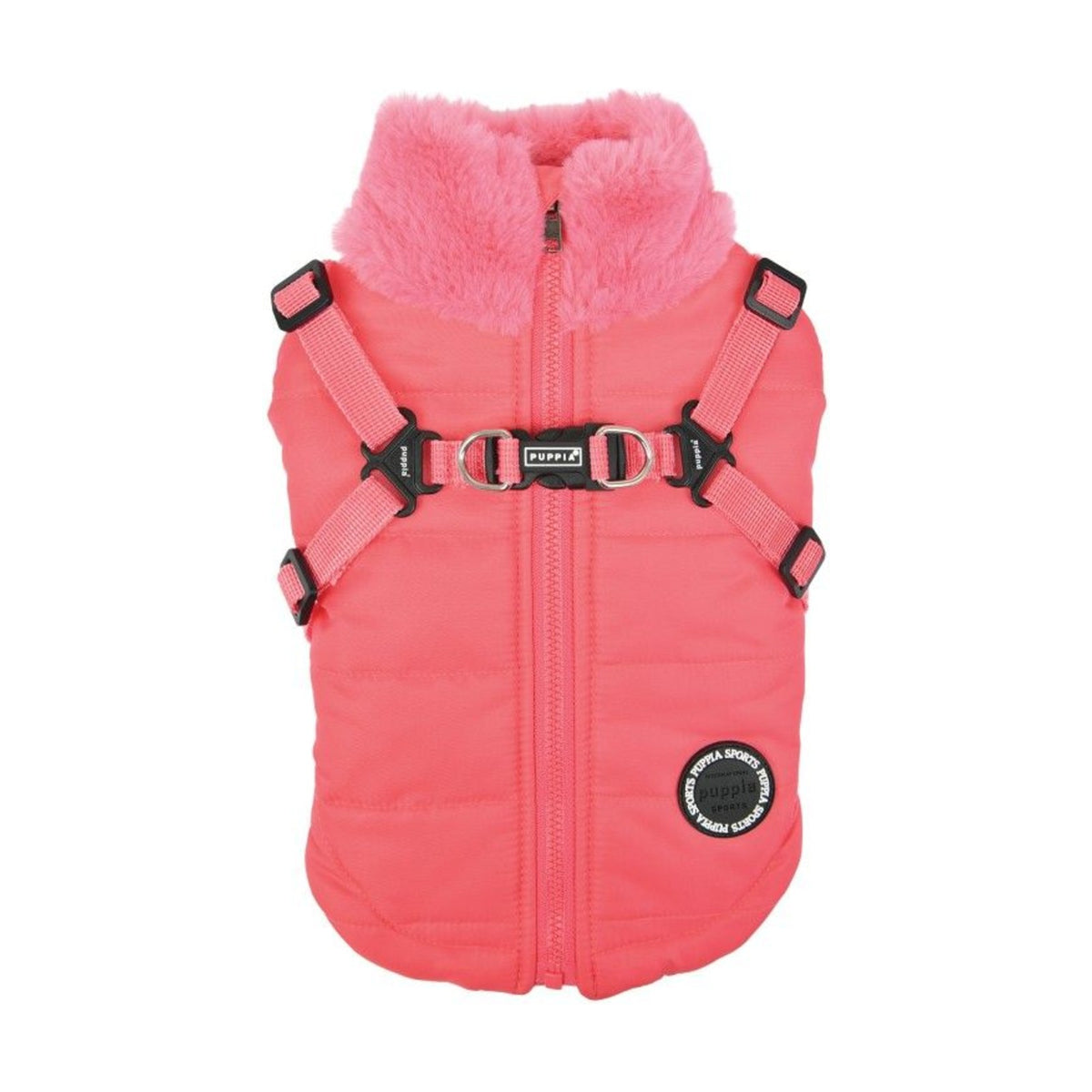 PUPPIA Manteau Donavan – Manteau imperméable pour chien avec harnais intégré, s - dos 17/19 cm, poitrail 32/34 cm, cou 22/23 cm, m - dos 24/26 cm, poitrail 38/42 cm, cou 25/27 cm ou l - dos 27/29 cm, poitrail 44/48 cm, cou 29/31 cm – photo 1
