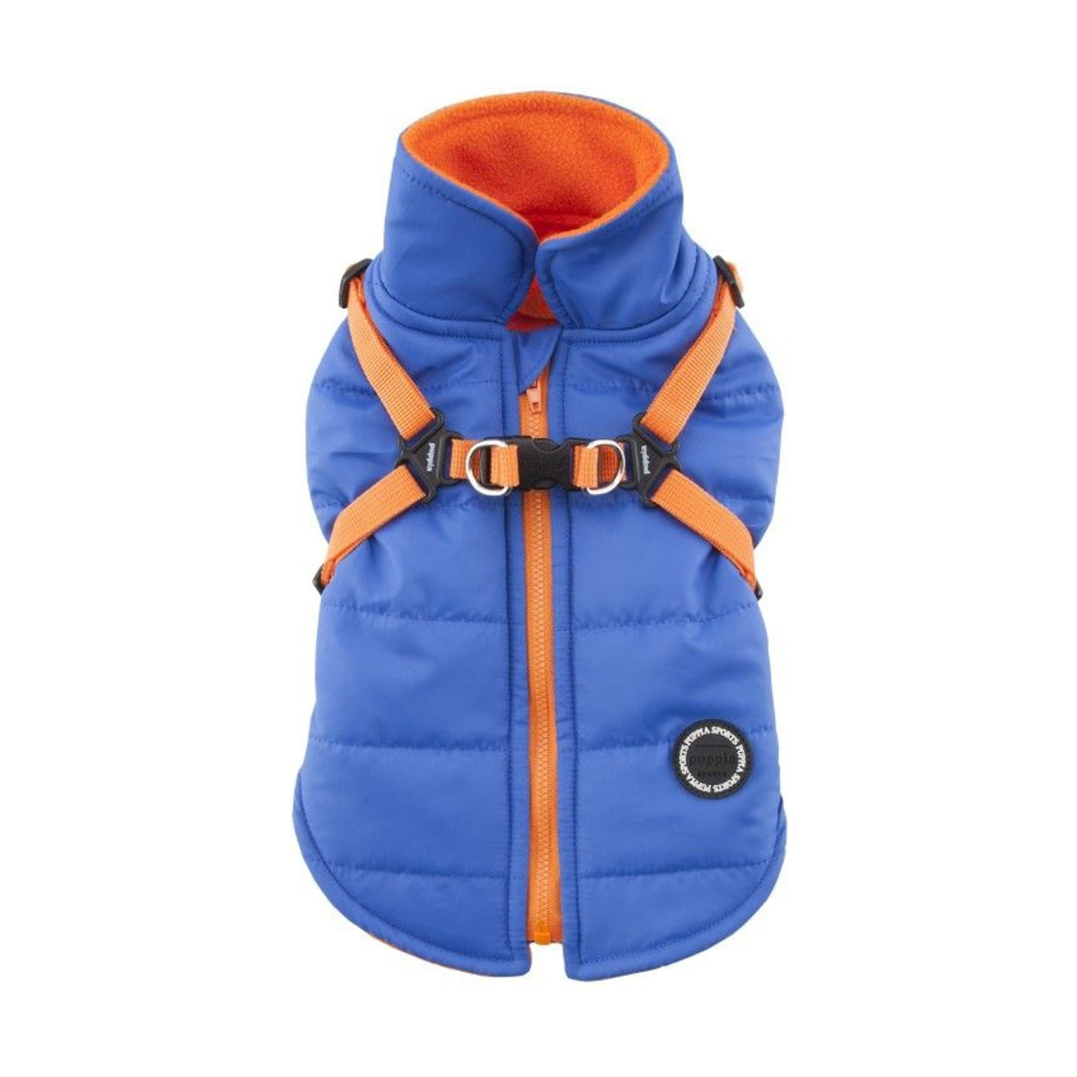 PUPPIA Manteau Mountaineer – Manteau polaire à harnais intégré pour chien, s - dos 17/19 cm, poitrail 32/34 cm, cou 22/23 cm, m - dos 24/26 cm, poitrail 38/42 cm, cou 25/27 cm ou l - dos 27/29 cm, poitrail 44/48 cm, cou 29/31 cm – photo 1