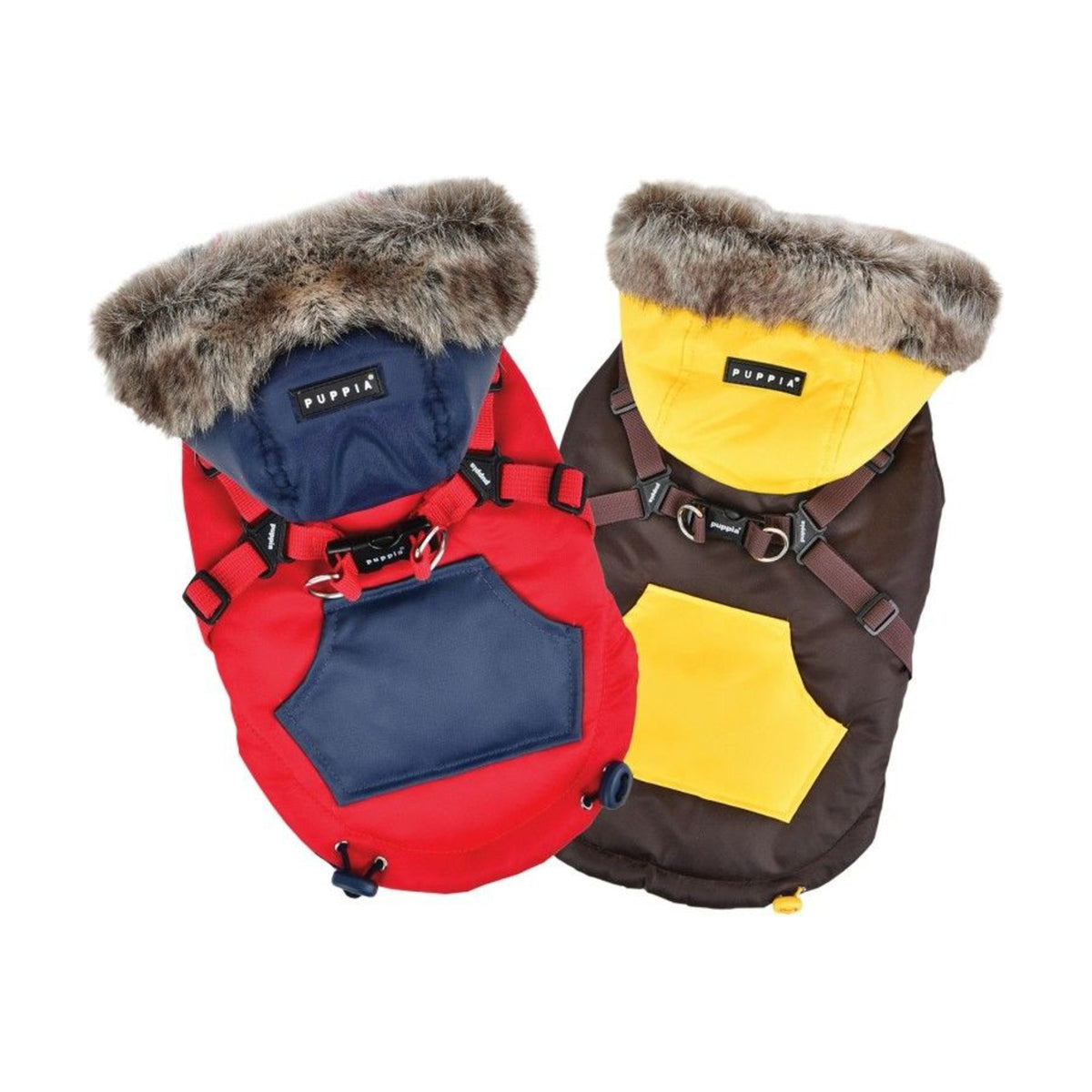 PUPPIA Manteau Orson – Manteau à capuche et harnais intégré pour chien – photo 1