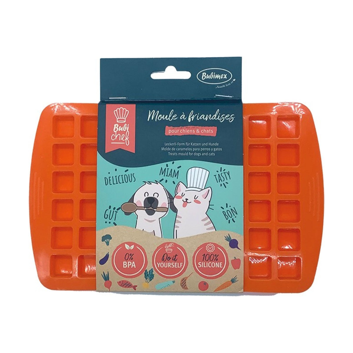 BUBIMEX BubiChef – Moule à friandises en silicone forme carrée – photo 1
