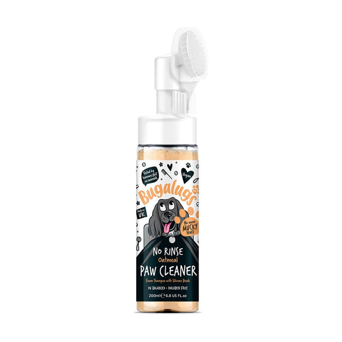 BUGALUGS Nettoyant pattes sans rinçage avec brosse silicone – chien et chat – photo 2