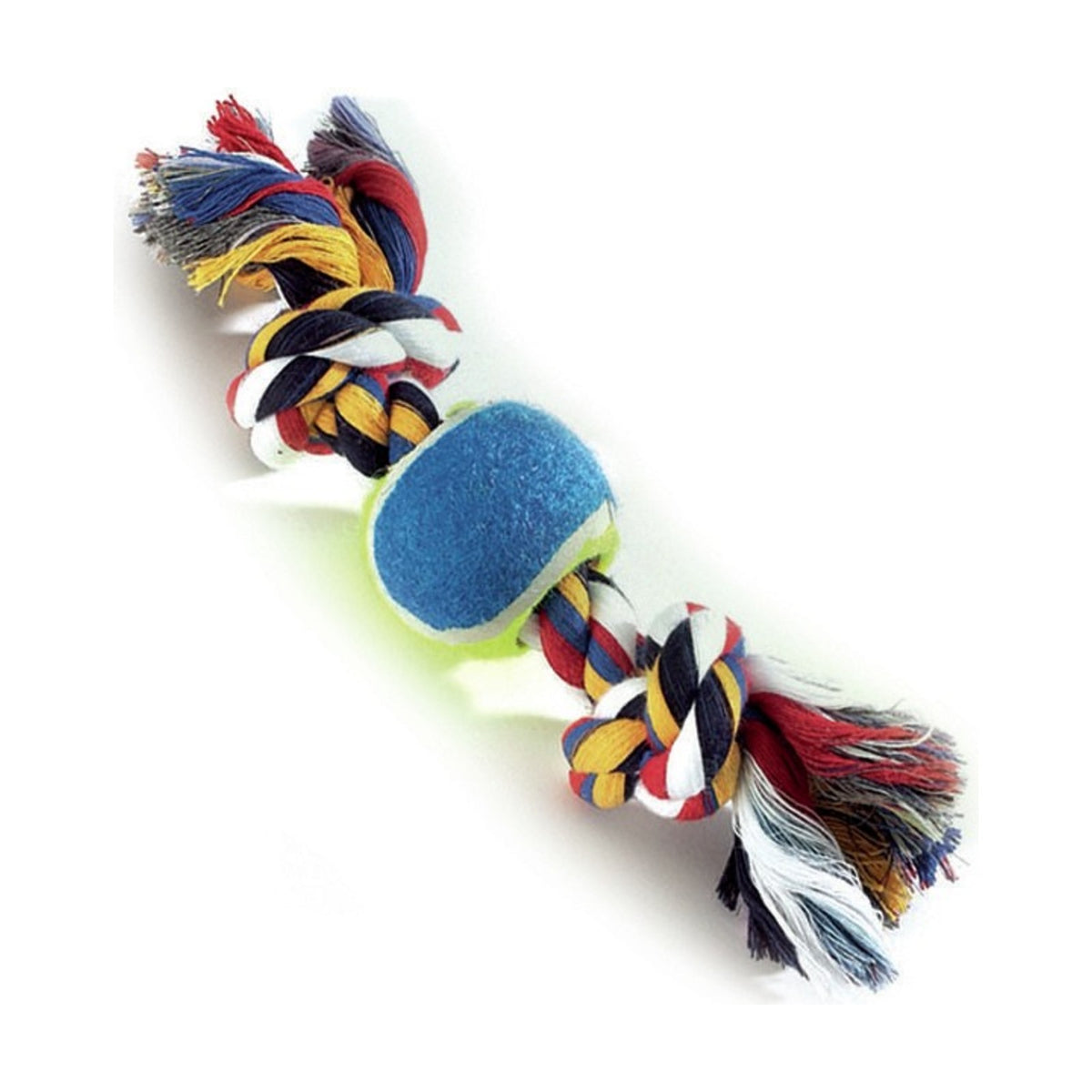 CAMON Nœud en coton avec balle de tennis – Jouet à lancer pour chien – photo 2
